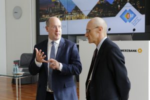 Andrea Enria, the new Chair of the ECB’s Supervisory Board, with Wim Mijs, Chief Executive Officer of the EBF. Photo: EBF